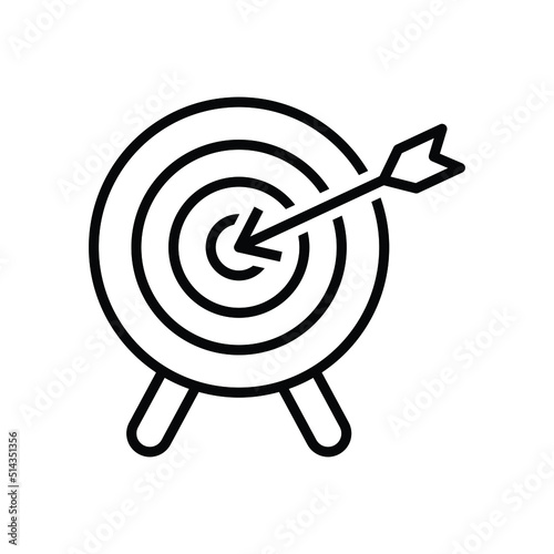 Aim target icon vector graphic illustration