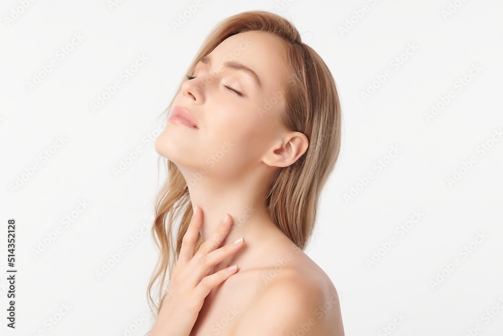 Beautiful young asian woman with clean fresh skin on white background, Face care, Facial treatment, Cosmetology, beauty and spa, Asian women portrait. Beautiful young asian woman with clean fresh skin on white background, Face care, Facial treatment, Cosmetology, beauty and spa, Asian women portrait.