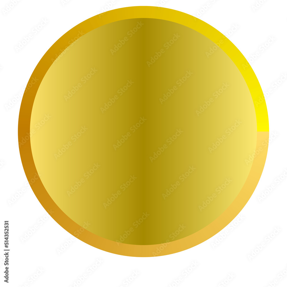blank gold button