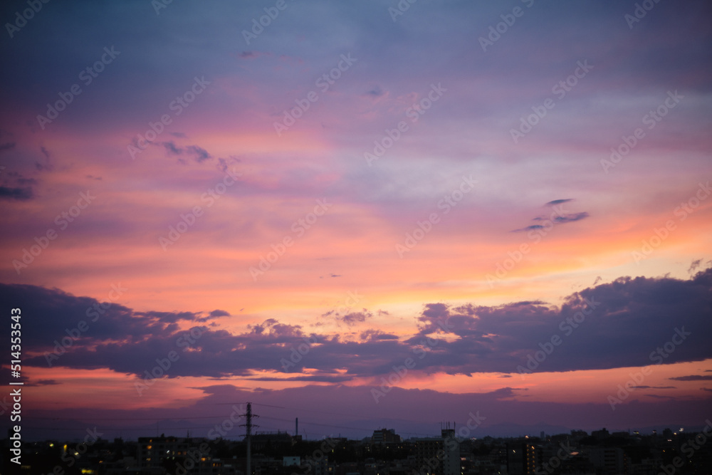 夏の日の夕焼け 夏の日の夕焼け