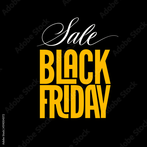 Black Friday Sale Promotional Lettering Sign