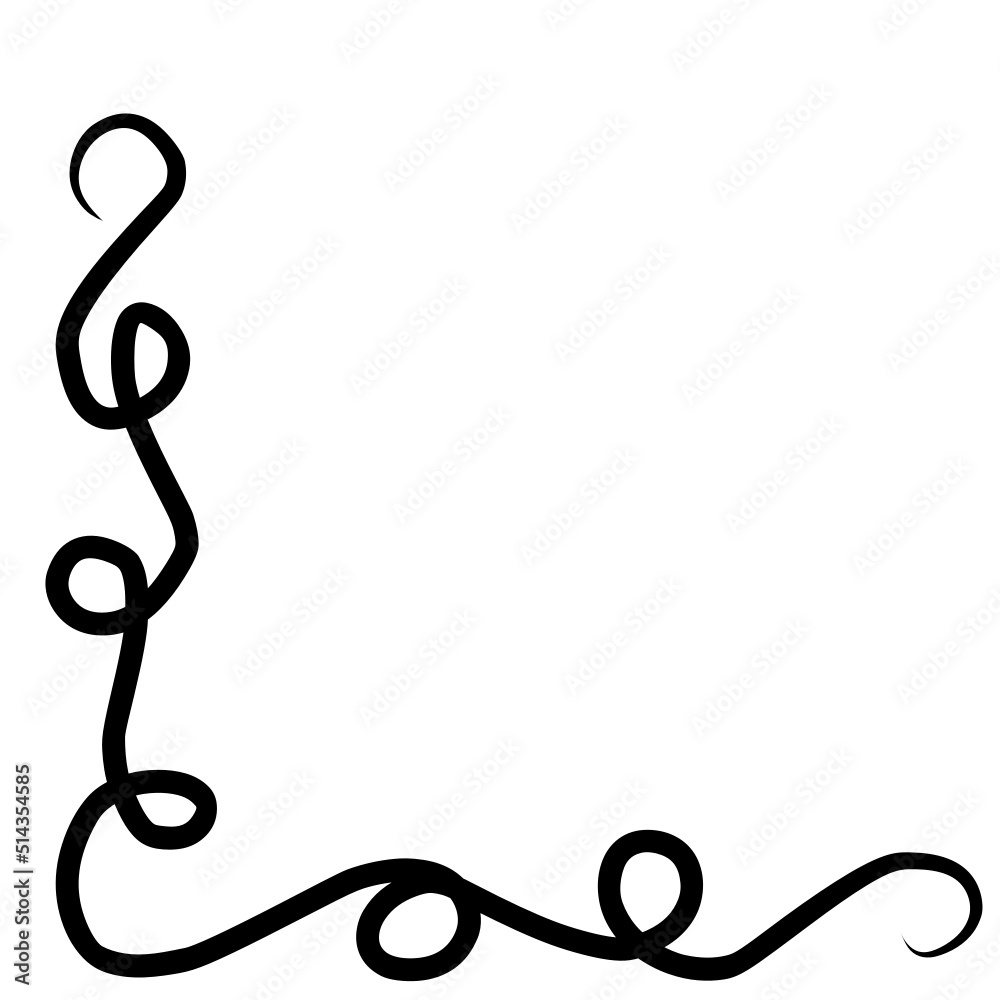 Fototapeta premium Border corner vintage vector