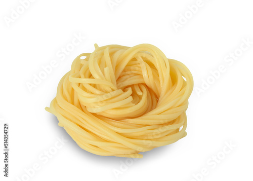 Noodle isolated on white background with clipping path.