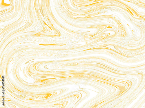 abstract monochrome yellow smooth marble wave pattern background , greeting card or fabric