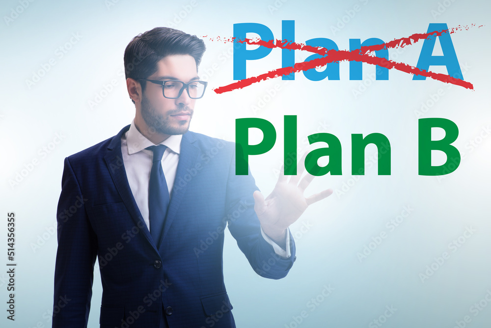 Concept of choosing between Plan A or Plan B Concept of choosing between Plan A or Plan B