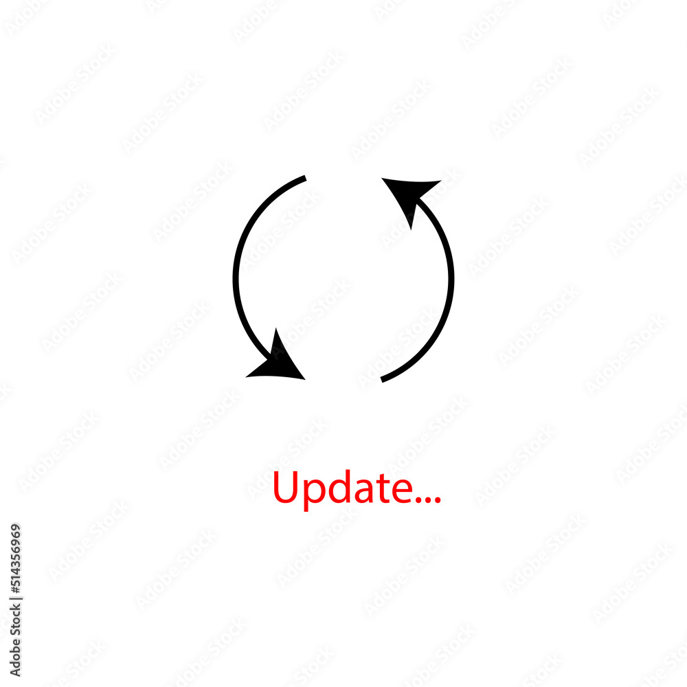 Loading process. Update system icon. Concept of upgrade application progress Loading process. Update system icon. Concept of upgrade application progress