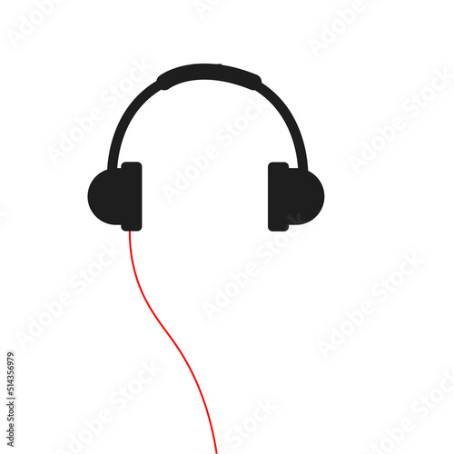 headphones device technology melody sound music illustration