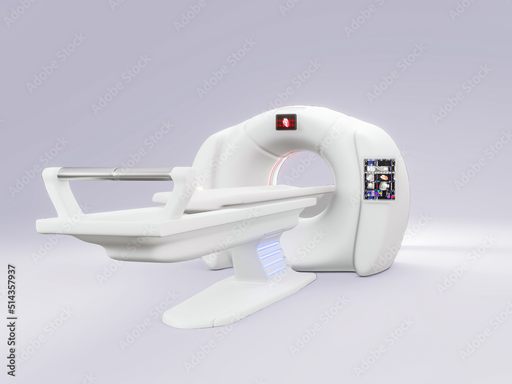 The Multi detector CT Scanner or Computed Tomography  3D illustration .
