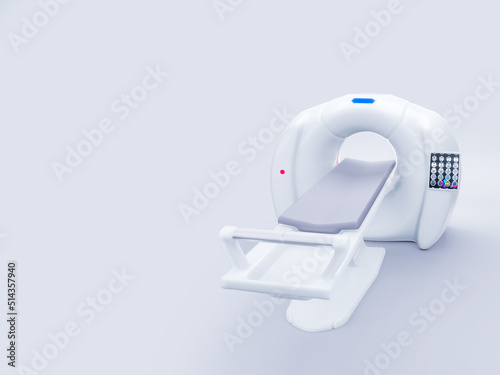 The Multi detector CT Scanner or Computed Tomography  3D illustration .