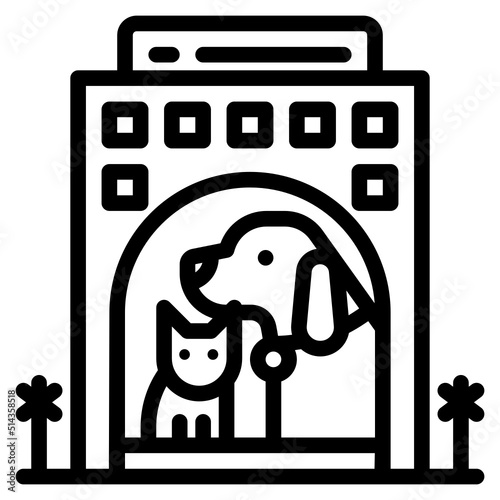 hotel line icon