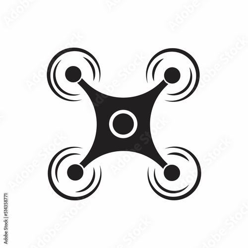 Schilderij op canvas Flying drone sign. Drone icon.