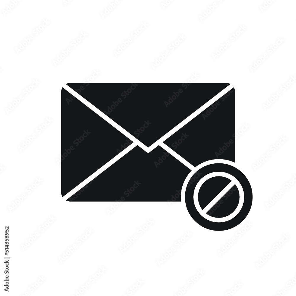 Isolated Spam Icon Symbol On Clean Background. Warning Element In Trendy Style Isolated Spam Icon Symbol On Clean Background. Warning Element In Trendy Style