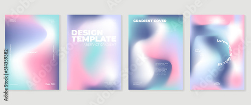 Abstract fluid gradient background vector. Minimalist style cover template with shapes, colorful and liquid color. Modern wallpaper design perfect for social media, idol poster, photo frame.  © TWINS DESIGN STUDIO