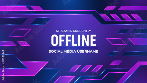 Offline Gaming Background Design with Purple Color
