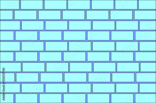 bright blue brick wall pattern background
