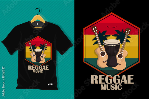Reggae Music Retro Vintage T Shirt Design