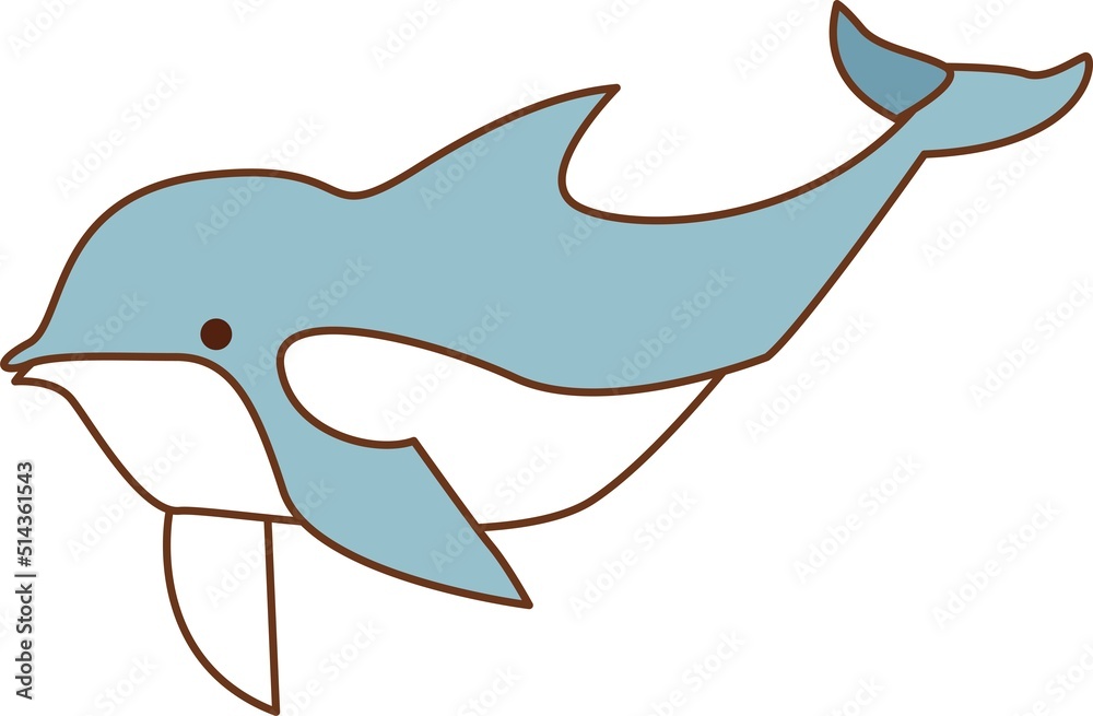 Obraz premium 泳ぐイルカ。