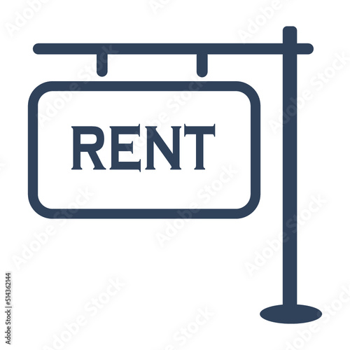 For rent, information, rent appartment icon
