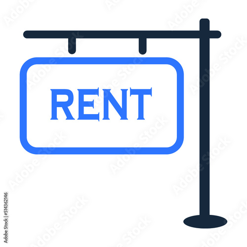 For rent, information, rent appartment icon