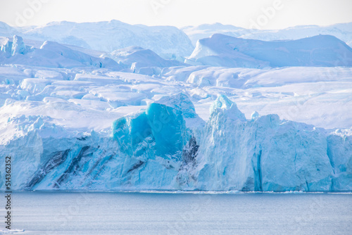 Glacier in polar regions, Greenland.