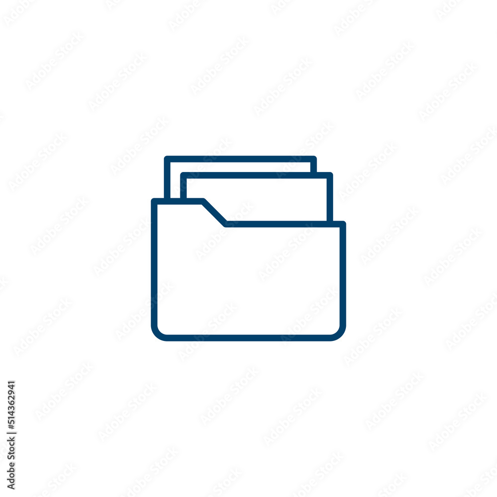 Folder line icon. line style sign for mobile concept and web design. Outline vector icon. Symbol, logo illustration. Vector graphic Folder line icon. line style sign for mobile concept and web design. Outline vector icon. Symbol, logo illustration. Vector graphic