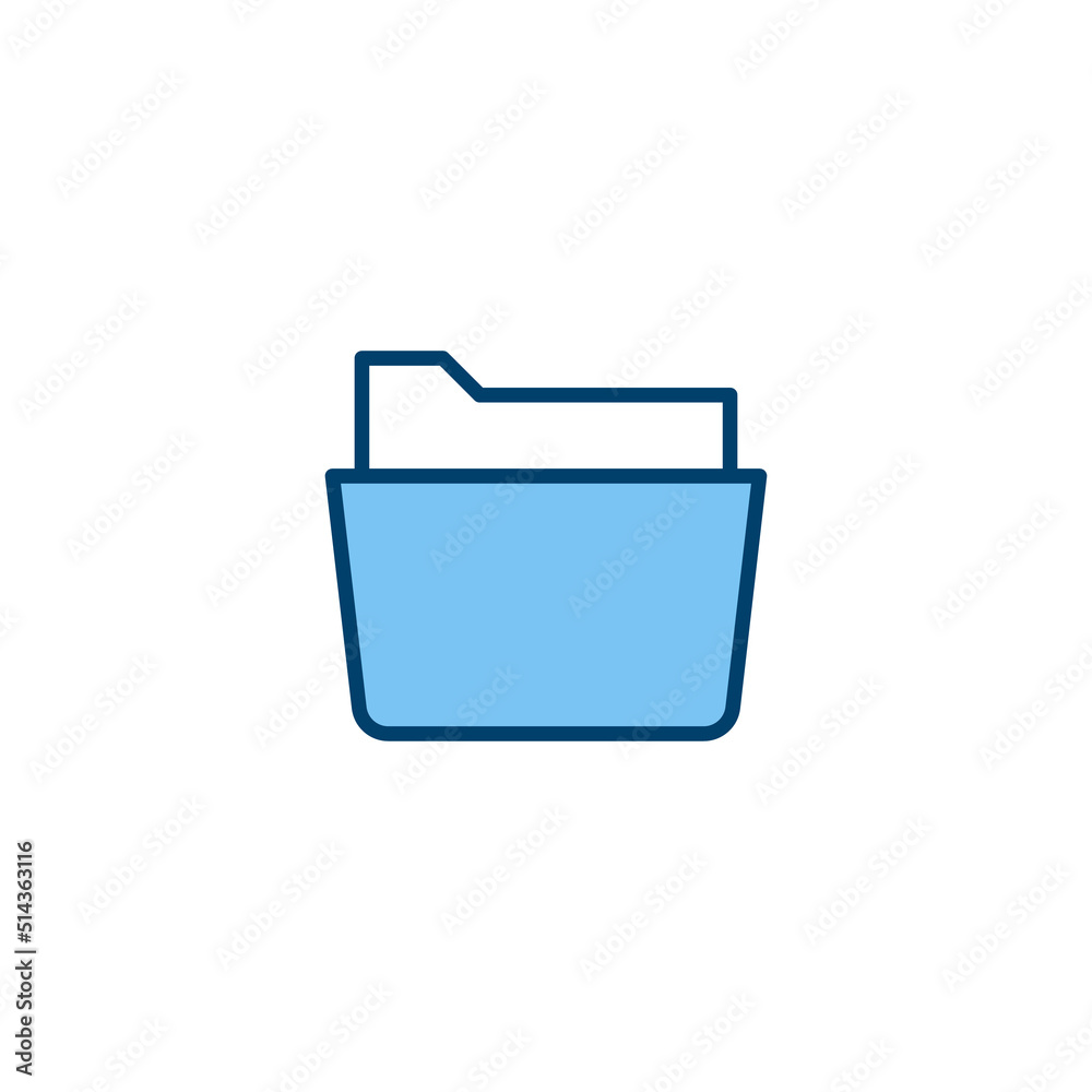 Folder line icon. line style sign for mobile concept and web design. Outline vector icon. Symbol, logo illustration. Vector graphic Folder line icon. line style sign for mobile concept and web design. Outline vector icon. Symbol, logo illustration. Vector graphic