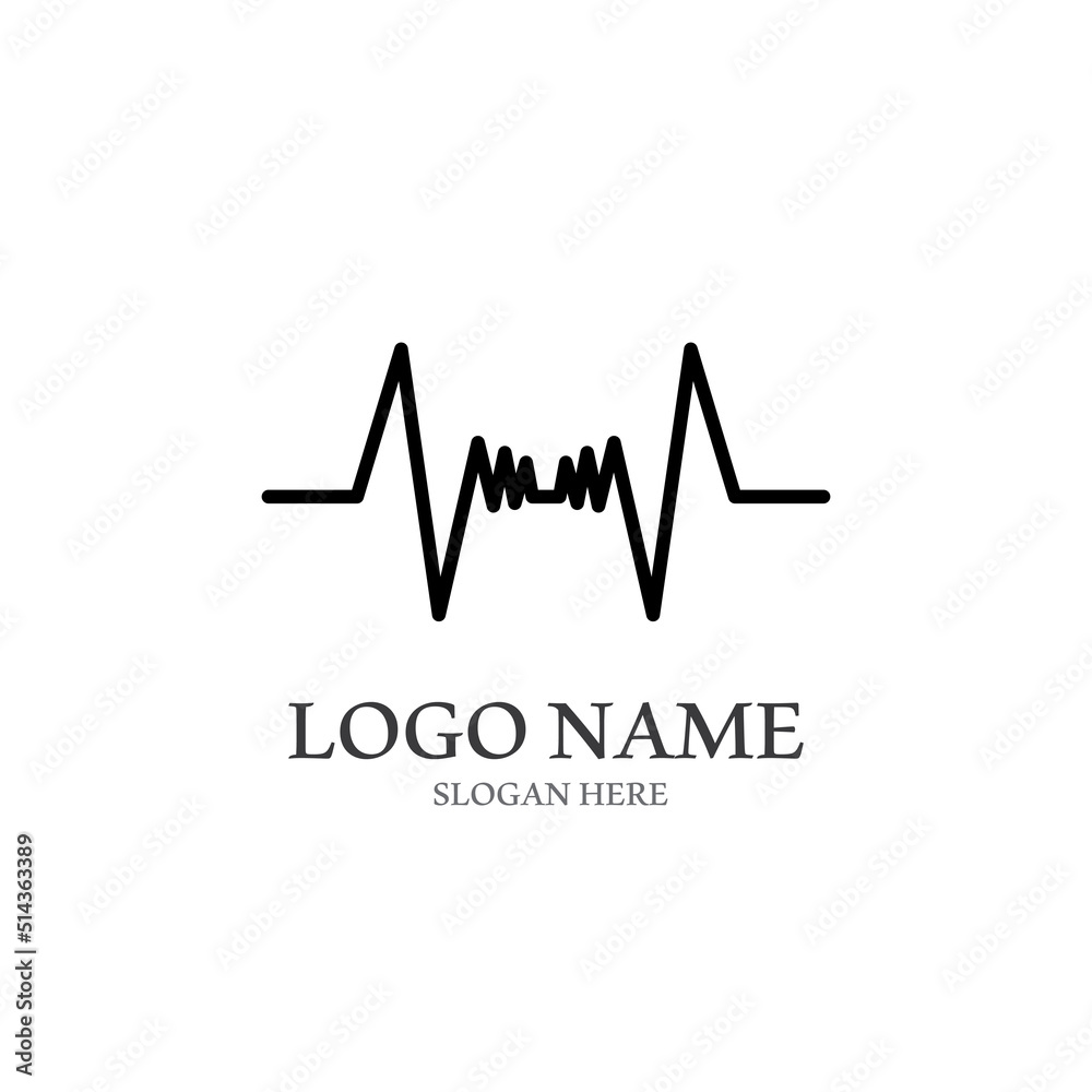 Heart beat logo or pulse line logo for medical medicine with modern vector illustration concept. Heart beat logo or pulse line logo for medical medicine with modern vector illustration concept.