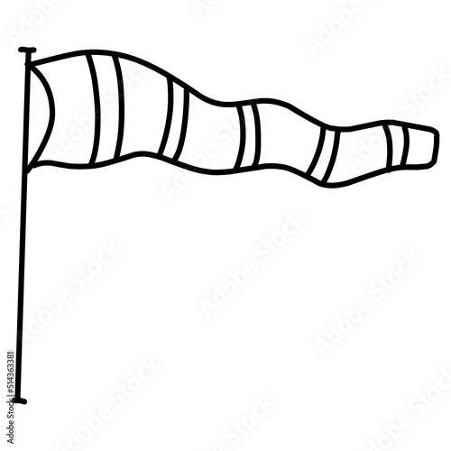 pennant on the beach Illustration