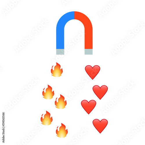 Hearts and lights are magnetised