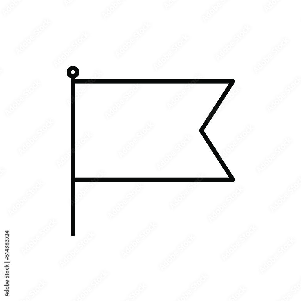 Obraz premium line flag Icon headshtock point.