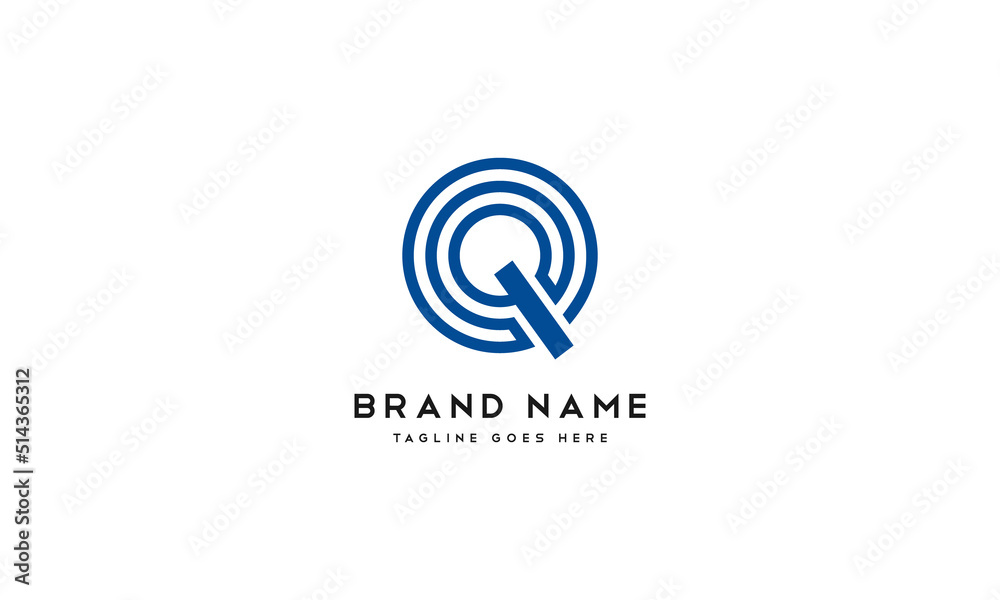 Abstract Q Monogram Logo Design - Letter Q Initial Letter Abstract Q Monogram Logo Design - Letter Q Initial Letter