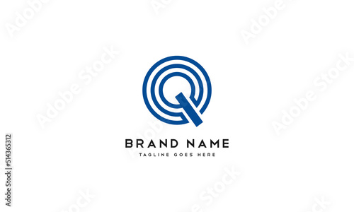 Abstract Q Monogram Logo Design - Letter Q Initial Letter