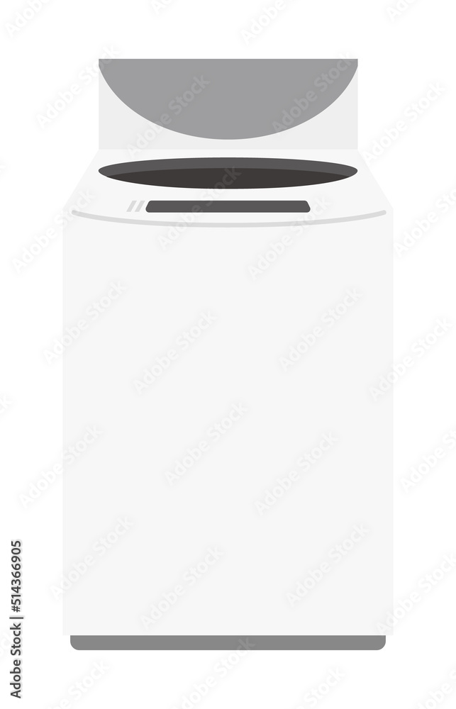 Vertical washing machine. It is vector illustration.