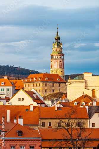 Wallpaper Mural Beautiful view to church and castle in Cesky Krumlov, Czech republic Torontodigital.ca