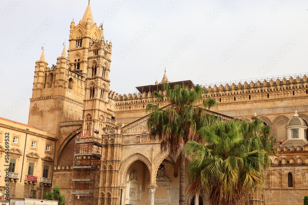 Palermo, Sicily (Italy): The Cathedral of Palermo dedicated to the Assumption of the Virgin Mary. UNESCO World Heritage Site