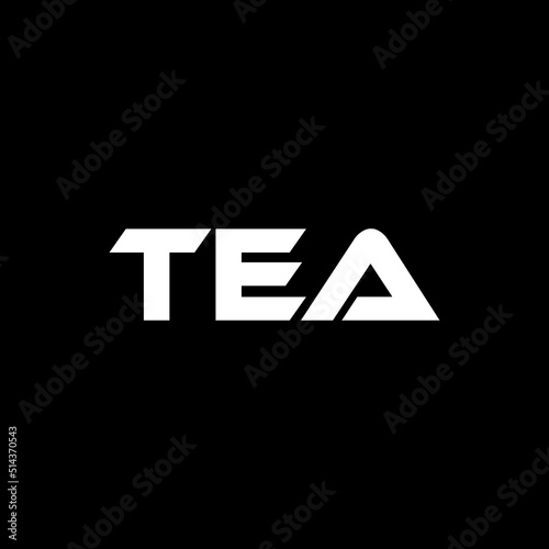 TEAA letter logo design with black background in illustrator, vector logo modern alphabet font overlap style. calligraphy designs for logo, Poster, Invitation, etc.