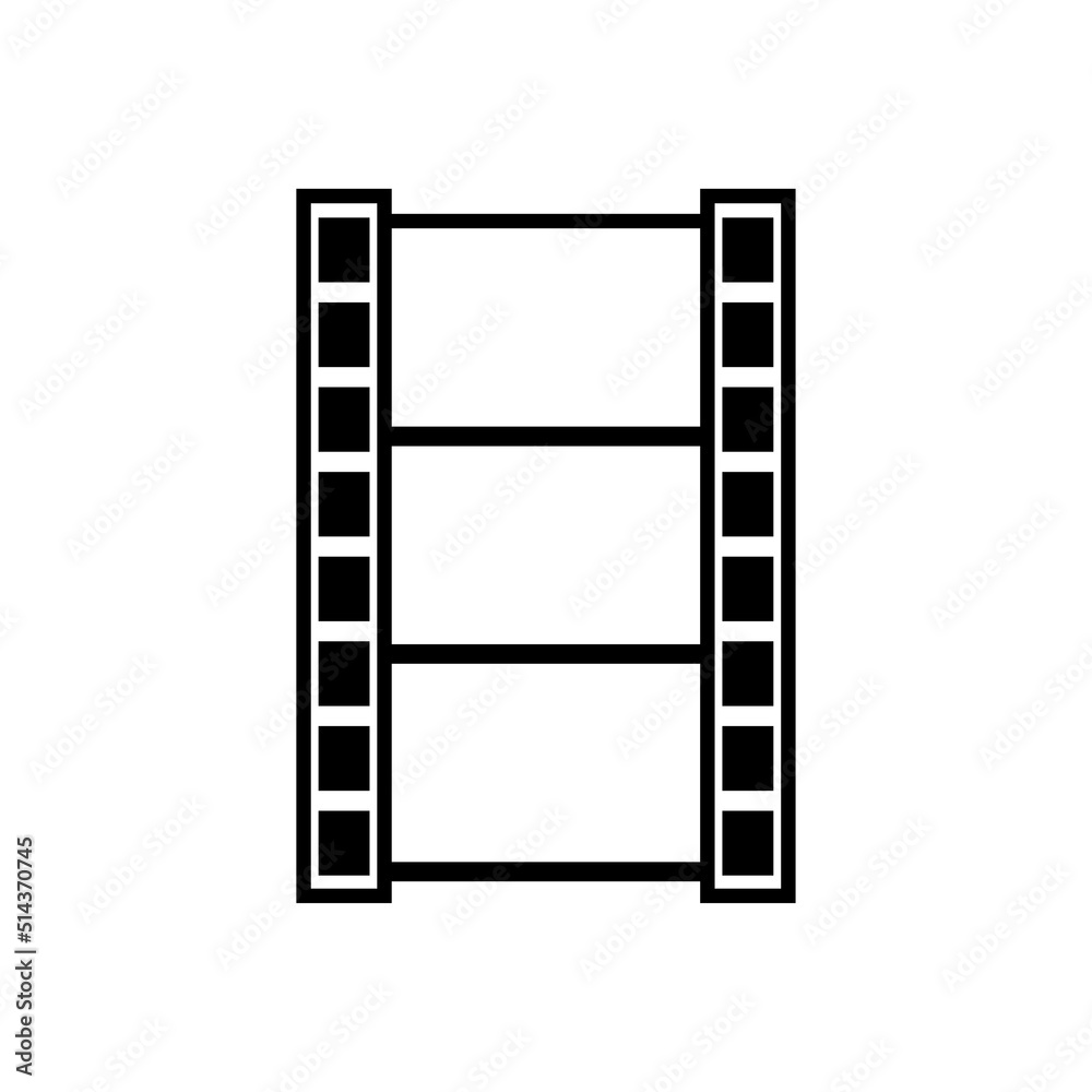 Film strip icon vector.