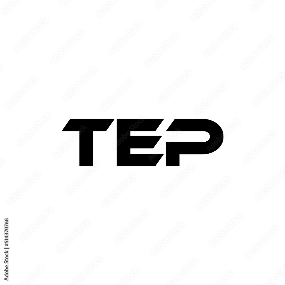 TEP letter logo design with white background in illustrator, vector logo modern alphabet font overlap style. calligraphy designs for logo, Poster, Invitation, etc.