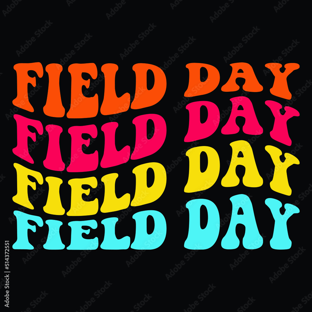 Vektorová grafika „Funny Field Day Shirt, Field day vibes svg shirt