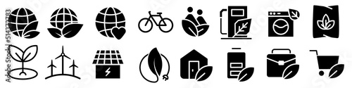 Ecology icon vector set. green energy illustration sign collection. Eco symbol. alternative energy logo.