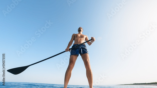 Man on stand up Paddle