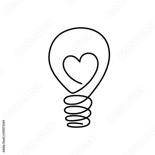 Light bulbs,one line art,hand drawn continuous contour.Sketch electric devices,idea concept.Sign of scientific discovery,insight.Decoration for banners,stories,posters.Editable stroke.Isolated.Vector