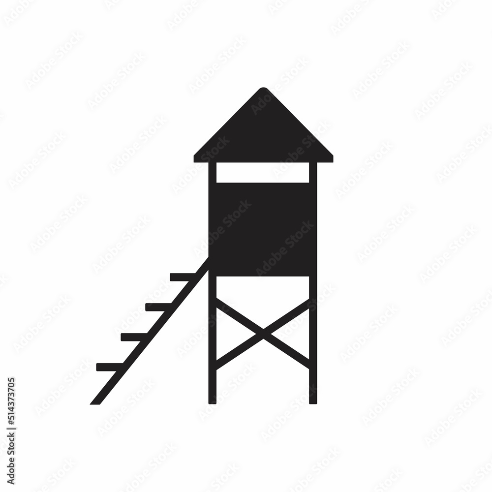 Water tower icon. isolated icon for web and mobile on white background Water tower icon. isolated icon for web and mobile on white background
