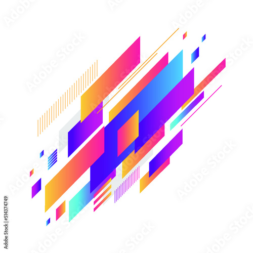 Modern abstract geometric vector illustration background