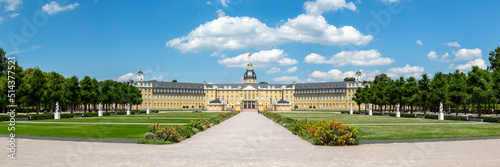 Karlsruhe Castle royal palace baroque architecture travel panorama in Germany