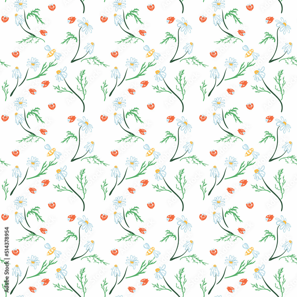 Trendy Seamless Floral Pattern in Vector Trendy Seamless Floral Pattern in Vector