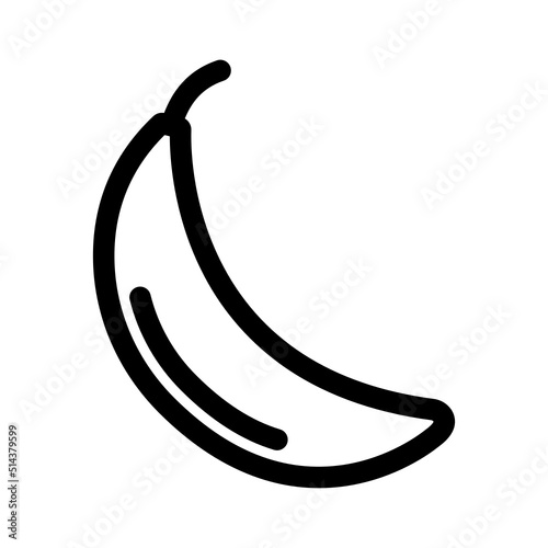 Isolated Banana Line Icons EPS 10 Free Vector Graphic