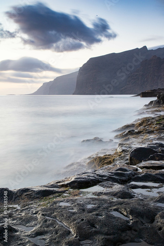 sunset over Los Gigantes Tenerife Canary islands