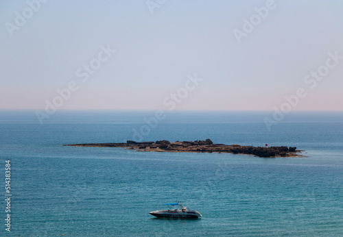 Small stone island off the coast of Turkey in the Mediterranean Sea © smaliariryna