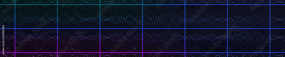 Obraz premium Abstract glitch art grid background image.